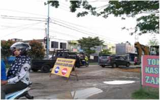 Jalan Garuda Sakti Panam Macet, ini Penyebabnya