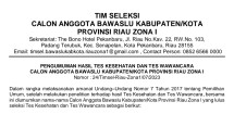 Selamat, 10 Kandidat ini Akan Ikuti Uji Kelayakan dan Kepatutan Calon Anggota Bawaslu Kampar
