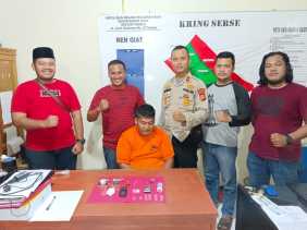 Personil Polsek Tandun Berhasil Meringkus Pelaku Tindak Pidana Narkotika Jenis Sabu di Desa Kumain