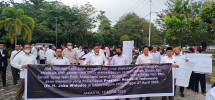 Aksi Damai dan Solidaritas Dosen dan Tendik Tetap Non PNS di Riau Menuntut Pemerintah Selesaikan Permasalahan Non ASN Segera