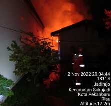 Dinas Pendidikan Provinsi Riau Terbakar disaat Angin Ribut