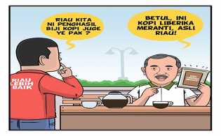 Syamsuar Unggah Komik Promosikan Kopi Liberika Meranti