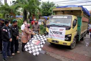 16 truk logistik pilkada Inhu mulai disitribusikan