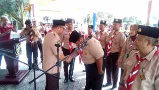 Resmi Dilantik, Fajri Hasbi Ketua Mabiran Kwarran 03 Pramuka Siak Hulu yang Baru