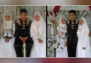 Foto Pria Malaysia Nikahi Dua Pacarnya ini Viral, Apa Kata Warganet ?