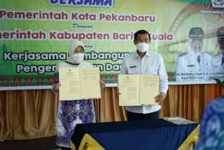 Dihadiri BPKAD,MoU Pekanbaru dengan Pemkab Barito Kuala Bidang Pengembangan MPP dan Ketahanan Pangan