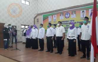 Disaksikan Bupati, Dewi Arisanty Lantik Pengurus Komnas PA Bengkalis