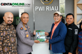 Kabid Humas Polda Riau Silaturahmi ke PWI, Perkuat Sinergitas Penyampaian Informasi kepada Masyarakat