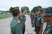 Komitmen Berantas Judi Online, Korem Lilawangsa Razia HP Ratusan Prajurit TNI