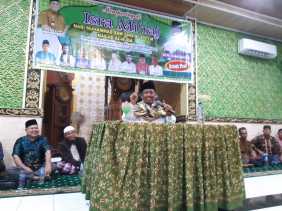 Ustad Kariman Ibrahim Isi Tausiyah Isra' Mi'raj di Masjid Al-Huda Pangkalan Baru