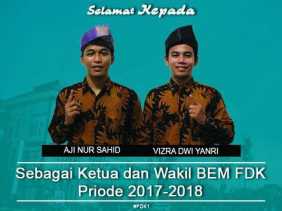 Wakilnya Terpilih Pimpin BEM FDK, Ketum Perhumas Muda Riau Ucapkan Selamat