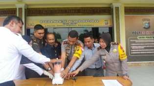 50 Gram Sabu dan 40 Pil Ekstasi Dimusnahkan Aparat Polres Kampar