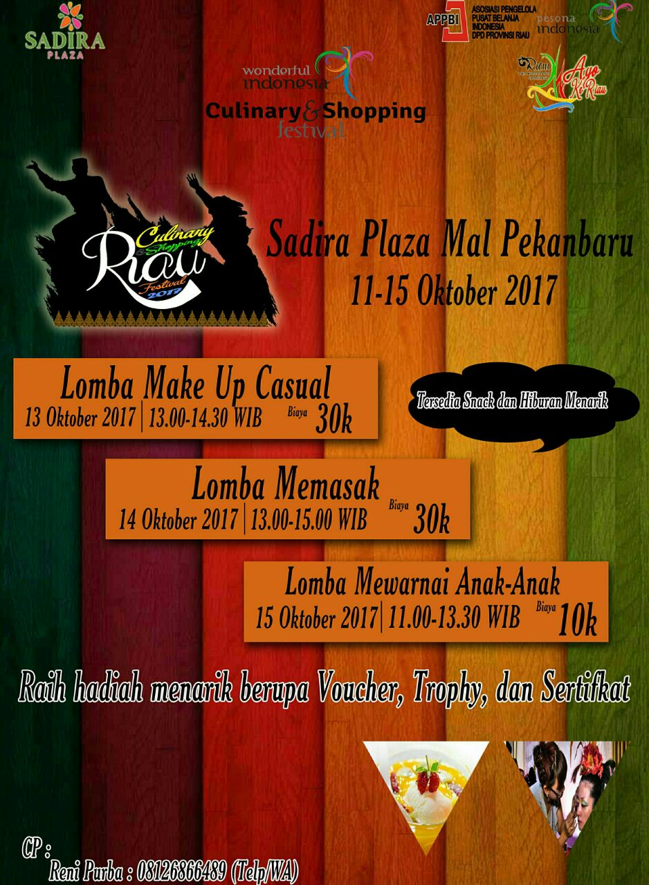 WICSF 2017 Sadira Plaza Tawarkan Ragam Lomba Menarik WICSF 2017 Sadira Plaza Tawarkan Ragam Lomba Menariki