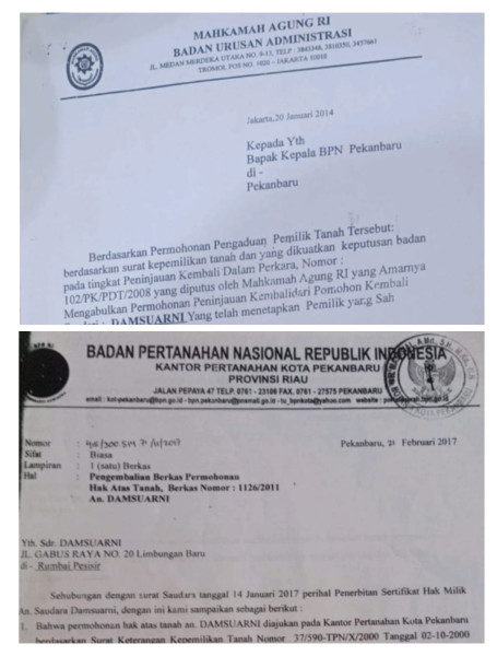 Diduga ada Mafia, Putusan MA Tak Berlaku di BPN.i