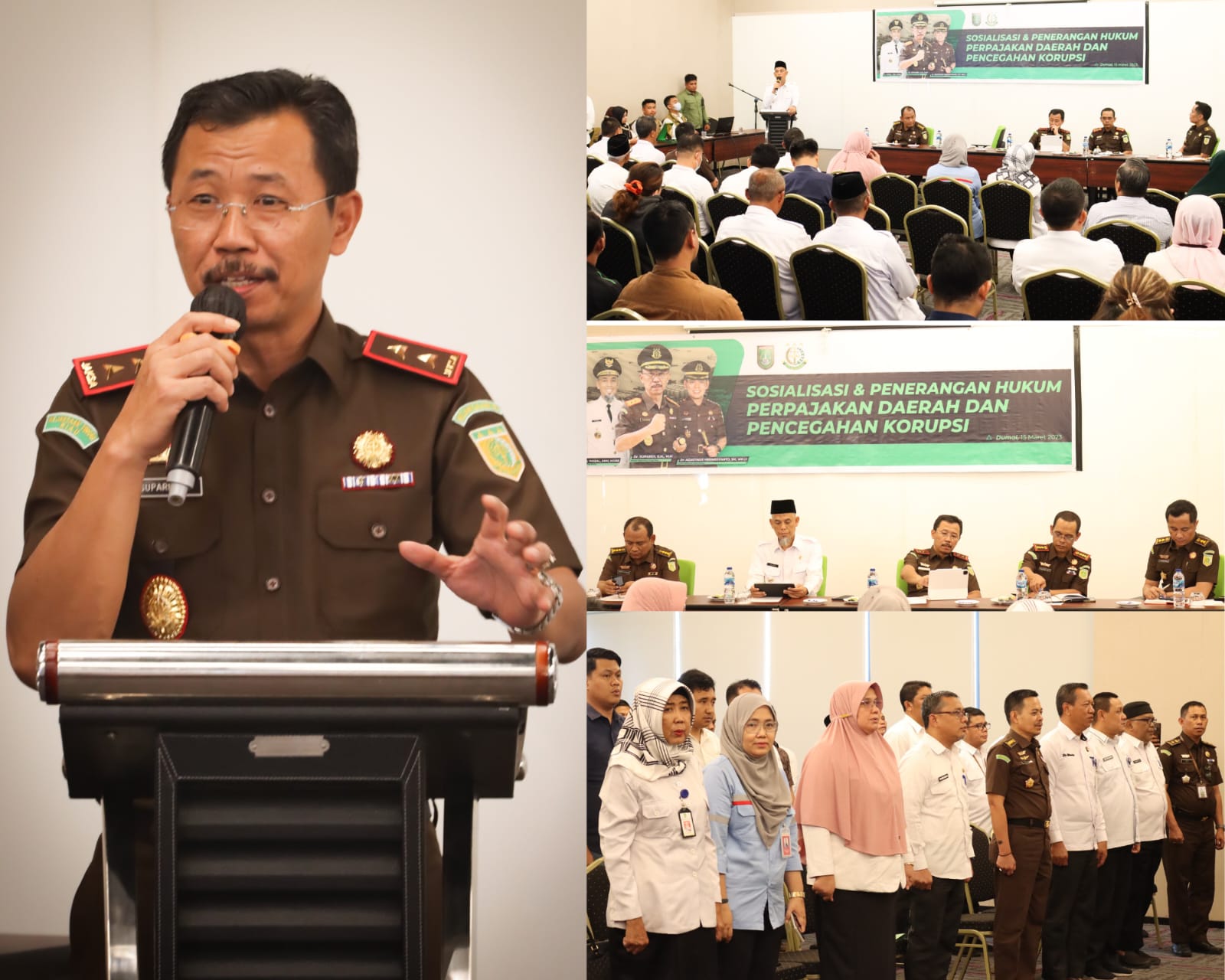 Kepala Kejaksaan Tinggi Riau menjadi narasumber dalam Kegiatan Sosialisasi & Penerangan Hukum Perpajakan Daerah dan Pencegahan Korupsi di Kota Dumai Kepala Kejaksaan Tinggi Riau menjadi narasumber dalam Kegiatan Sosialisasi & Penerangan Hukum Perpajakan Daerah dan Pencegahan Korupsi di Kota Dumaii