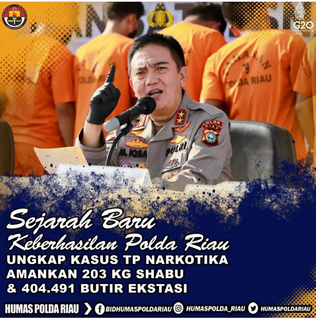 Selamatkan Masyarakat Riau dari 500 Kg Narkotika, SPI Nilai Kapolda M.Iqbal layak dapat penghargaan Selamatkan Masyarakat Riau dari 500 Kg Narkotika, SPI Nilai Kapolda M.Iqbal layak dapat penghargaani
