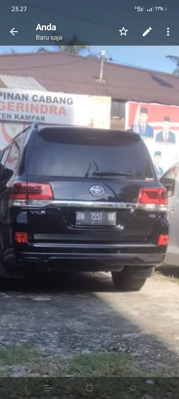 LSM Penjara Pertanyakan Status Mobil Dinas yang Dikuasai Oleh Eks Bupati Kampar Catur Sugeng Susanto