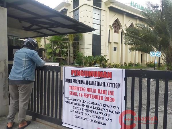 Kasus Covid-19 Meningkat, Masjid Al-Falah Pekanbaru Hentikan Seluruh Kegiatan Kasus Covid-19 Meningkat, Masjid Al-Falah Pekanbaru Hentikan Seluruh Kegiatani