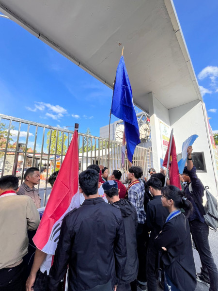 Aksi Demonstrasi Cipayung Plus Pekanbaru Memprotes Dugaan Korupsi Indra Pomi Nasution Dalam Proyek Waterfront City Kabupaten Kampar