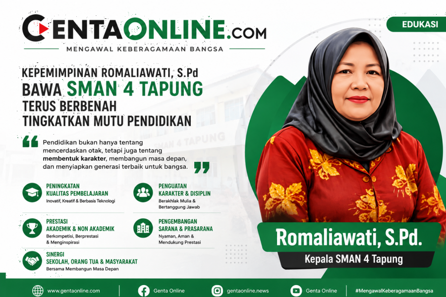 Kepemimpinan Romaliawati, S.Pd Bawa SMAN 4 Tapung Terus Berbenah Tingkatkan Mutu Pendidikan