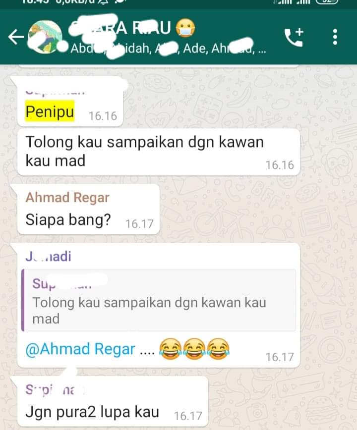 AES : itu hanya candaan di Grup, tidak benar saya di buru OKP AES : itu hanya candaan di Grup, tidak benar saya di buru OKPi