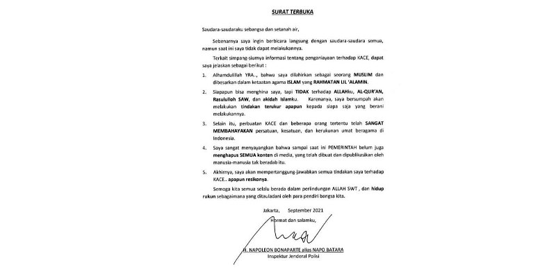 Aniaya M. Kece, Napoleon Bonaparte: Siapapun Boleh Hina Saya, tapi Tidak terhadap Allahku Aniaya M. Kece, Napoleon Bonaparte: Siapapun Boleh Hina Saya, tapi Tidak terhadap Allahkui