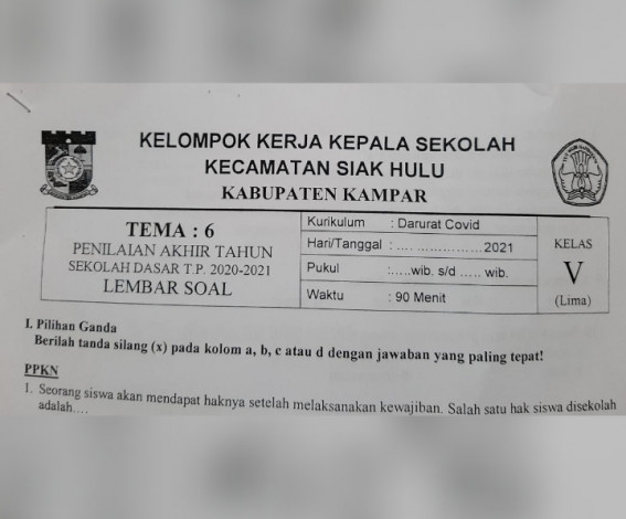 Ujian SD di Riau Disusupi Kampanye Anti Sawit Ujian SD di Riau Disusupi Kampanye Anti Sawiti