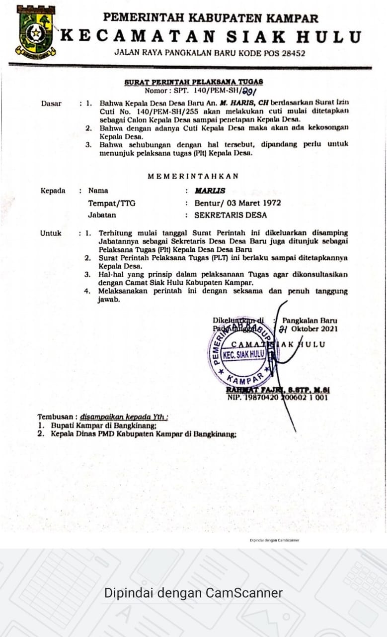 Gawat, Plt Kades Desa Baru, MARLIS Berani Teken Surat Tanah Gawat, Plt Kades Desa Baru, MARLIS Berani Teken Surat Tanahi