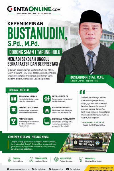 Kepemimpinan Bustanudin Dorong SMAN 1 Tapung Hulu Menjadi Sekolah Unggul Berkarakter dan Berprestasi