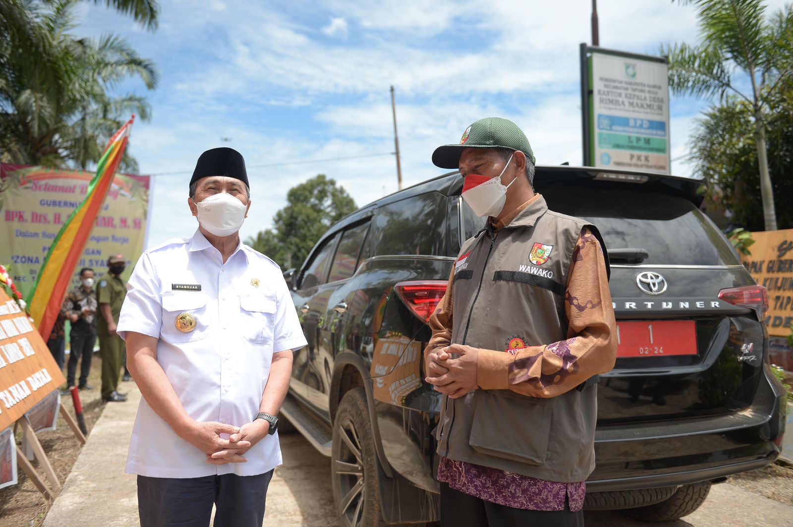 Syamsuar dan Ayat Cahyadi Tinjau Desa Ekonomi Syariah Rimba Makmur Tapung Hului
