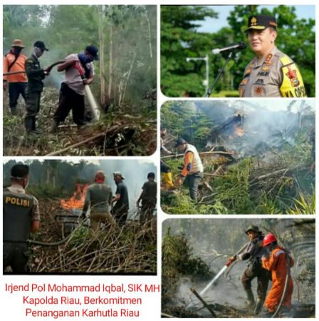 Polda Riau Komitmen Sinergi Tangani Karhutla. Polda Riau Komitmen Sinergi Tangani Karhutla.i