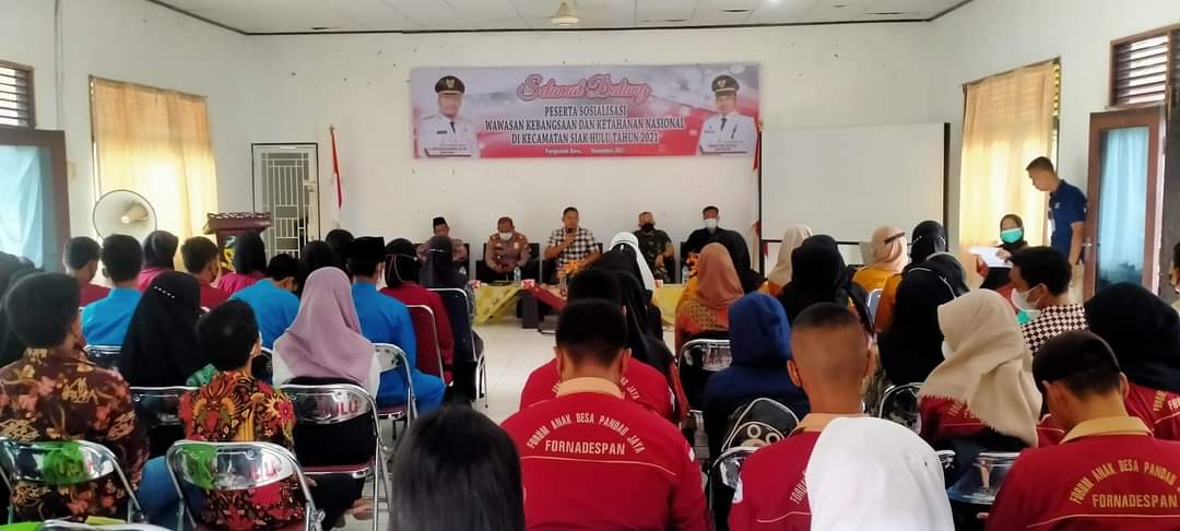 Upika Kecamatan Siak Hulu Gelar Sosialisai Wawasan Kebangsaan Ke Generasi Mudai