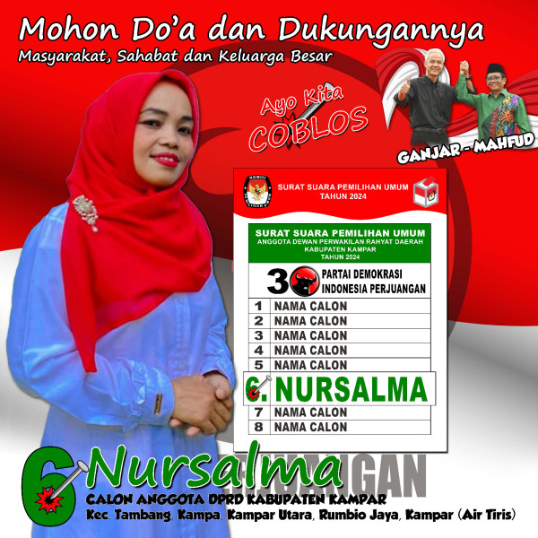 Nursalma Untuk DPRD Kab. Kampar, Kesejahteraan dan Perbaikan Ekonomi Guru PAUD Jadi Fokus Utama Nursalma Untuk DPRD Kab. Kampar, Kesejahteraan dan Perbaikan Ekonomi Guru PAUD Jadi Fokus Utamai