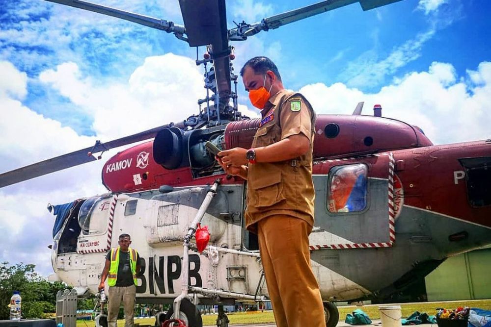 BNPB Tarik Bantuan Helikopter di Riau BNPB Tarik Bantuan Helikopter di Riaui