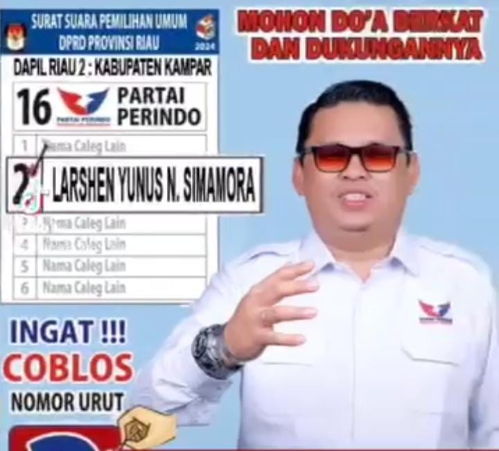 Ganjaris Politisi Perindo Larshen Yunus Minta Kasus Bupati Rohil Segera di Proses Ganjaris Politisi Perindo Larshen Yunus Minta Kasus Bupati Rohil Segera di Prosesi