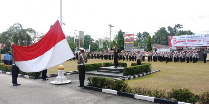 Gelar Upacara HUT RI ke-73, Kapolres Kampar Bacakan Amanat Kapolri Gelar Upacara HUT RI ke-73, Kapolres Kampar Bacakan Amanat Kapolrii