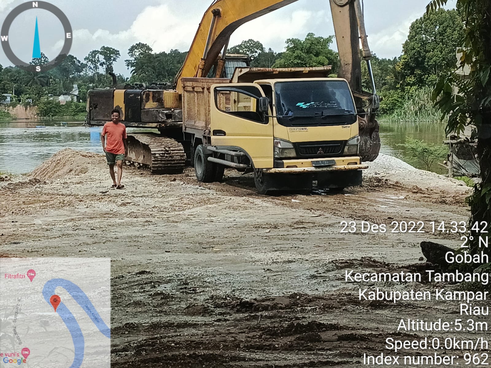 Penambangan Pasir Ilegal di Kecamatan Tambang Kampar Bebas Beroperasi, Kok Bisa?i