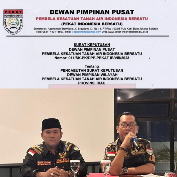DPP Pekat IB Keluarkan Pernyataan Pencabutan SK DPW Riau, Kepengurusan Nirwanto Resmi Dibubarkan DPP Pekat IB Keluarkan Pernyataan Pencabutan SK DPW Riau, Kepengurusan Nirwanto Resmi Dibubarkani