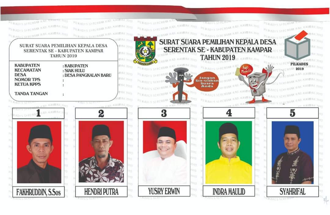Pilkades Serentak Pangkalan Baru Siak Hulu 2019, Ini Perolehan Suara
