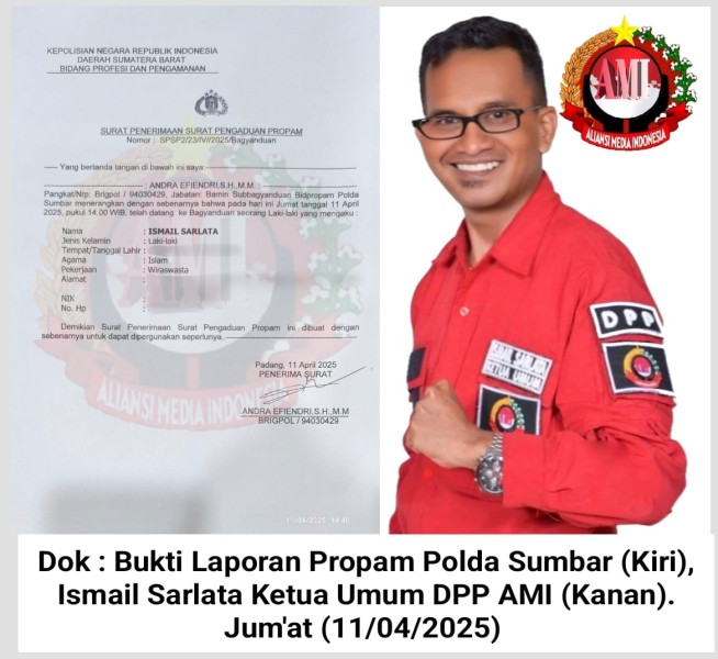 Ismail Sarlata Desak Kapolda Sumbar Tindak Tegas Kapolres Sijunjung Terkait Kasus Empat Wartawan Riau Ismail Sarlata Desak Kapolda Sumbar Tindak Tegas Kapolres Sijunjung Terkait Kasus Empat Wartawan Riaui