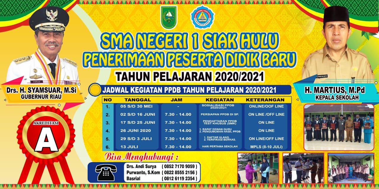 Tahun Ajaran Baru, SMAN 1 Siak Hulu Siap Terima Siswa Baru Tahun Ajaran Baru, SMAN 1 Siak Hulu Siap Terima Siswa Barui
