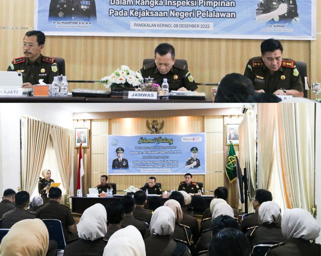 KEPALA KEJAKSAAN TINGGI RIAU MENDAMPINGI JAKSA AGUNG MUDA BIDANG PENGAWASAN KEJAKSAAN AGUNG RIi