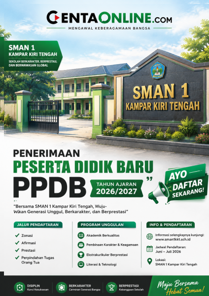 SMAN 1 Kampar Kiri Tengah Resmi Buka PPDB Tahun Ajaran 2026/2027, Kepala Sekolah Ajak Siswa Berprestasi Segera Mendaftari