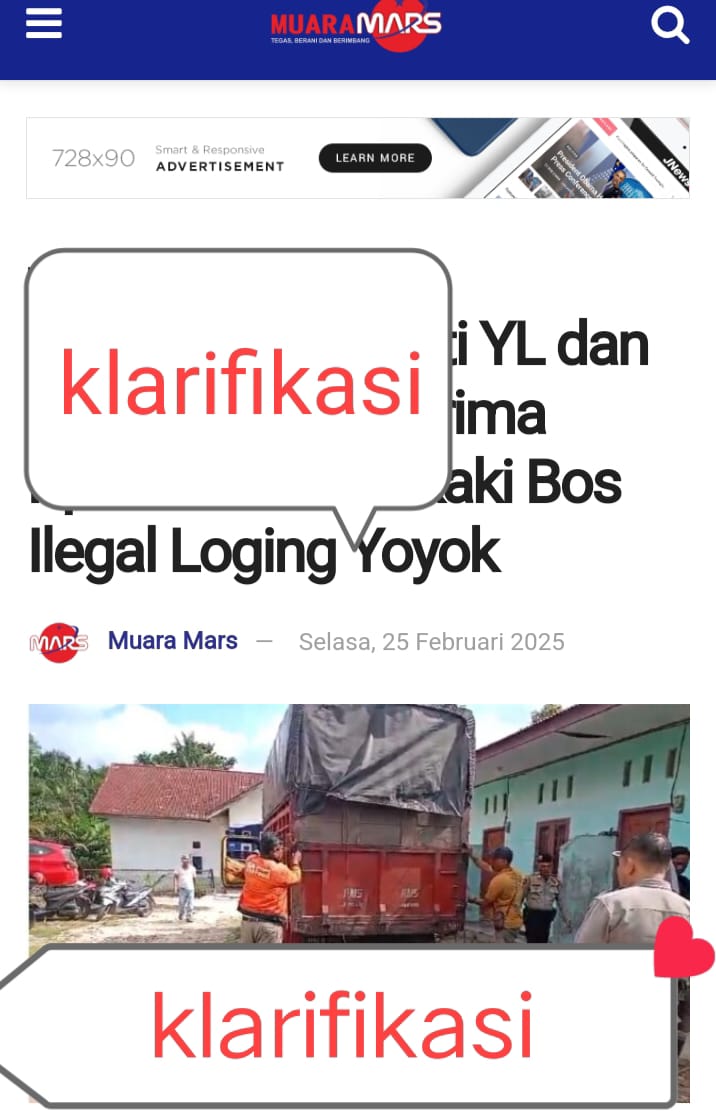 KLARIFIKASI TERKAIT PEMBERITAAN FITNAH OLEH MEDIA MUARAMARS.COMi