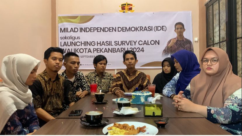 Independen Demokrasi (IDE) launching Hasil Survei Calon Walikota Pekanbaru 2024i