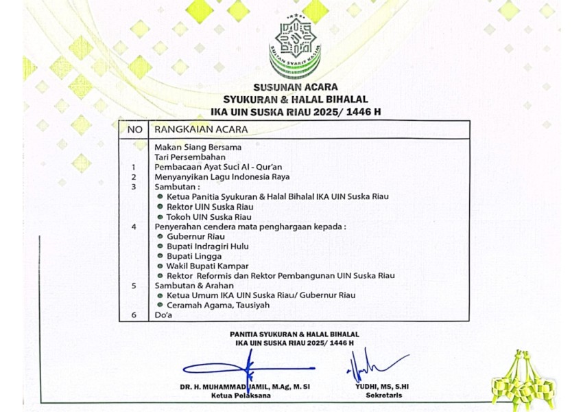 1.000 Alumni Akan Padati Gedung Daerah, IKA UIN Suska Riau Gelar Halalbihalal Akbar