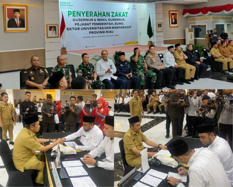 Asisten Pembinaan Kejaksaan Tinggi Riau Hadiri Kegiatan Penyerahan Zakat Gubernur Riau dan Wakil Gubernur Riau Asisten Pembinaan Kejaksaan Tinggi Riau Hadiri Kegiatan Penyerahan Zakat Gubernur Riau dan Wakil Gubernur Riaui