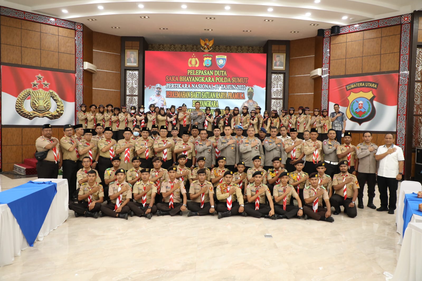 Kapolda Sumatera Utara Melepas Keberangkatan Duta Saka Bhayangkara Ikuti Pertikara Nasional ke IV