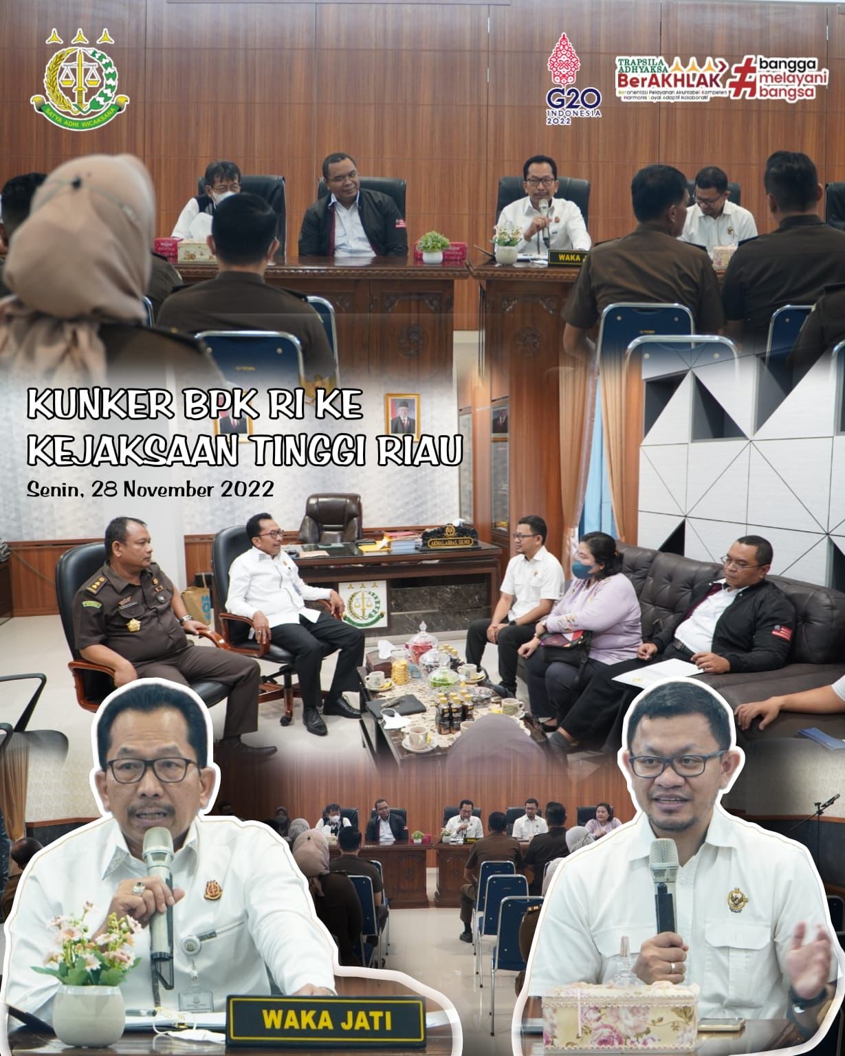 KUNKER BADAN PEMERIKSA KEUANGAN RI KE KEJAKSAAN TINGGI RIAU DALAM RANGKA PEMERIKSAAN INTERIM THN 202 KUNKER BADAN PEMERIKSA KEUANGAN RI KE KEJAKSAAN TINGGI RIAU DALAM RANGKA PEMERIKSAAN INTERIM THN 202i
