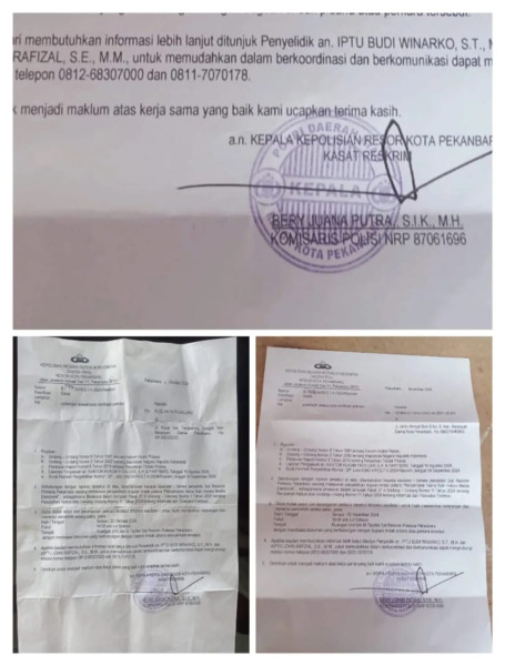 Polresta Pekanbaru Diduga Ikut Membungkam LSM dan Wartawan Polresta Pekanbaru Diduga Ikut Membungkam LSM dan Wartawani